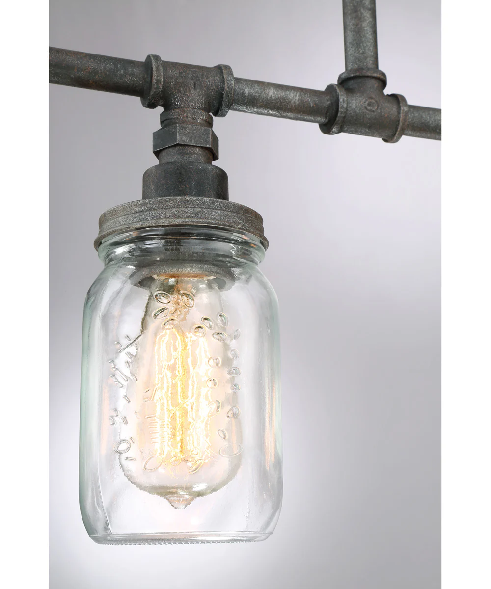 Squire 5-light Island Light Rustic Black - Image 5