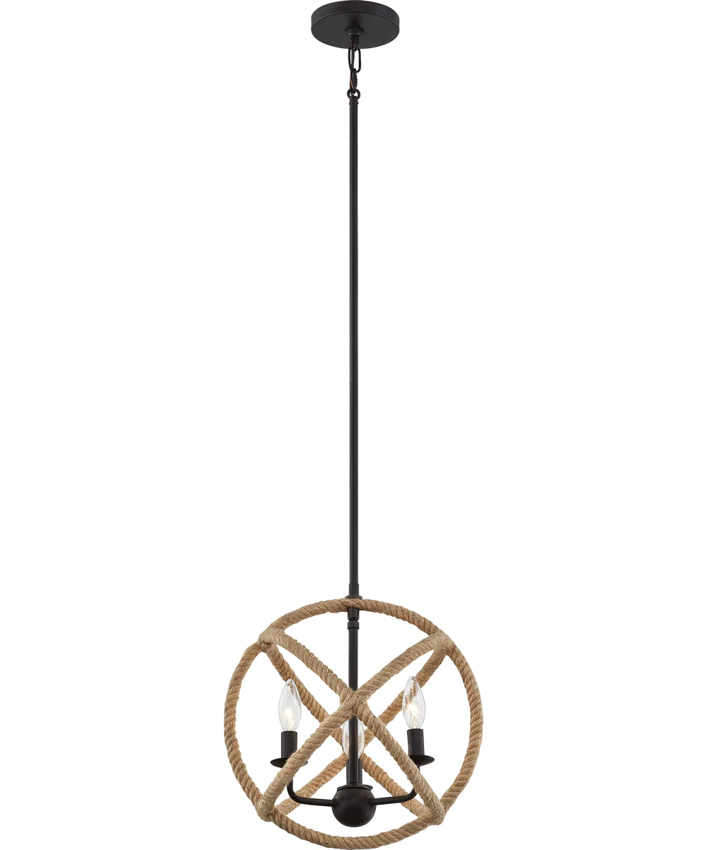 Steerage Small 3-light Mini Pendant Western Bronze