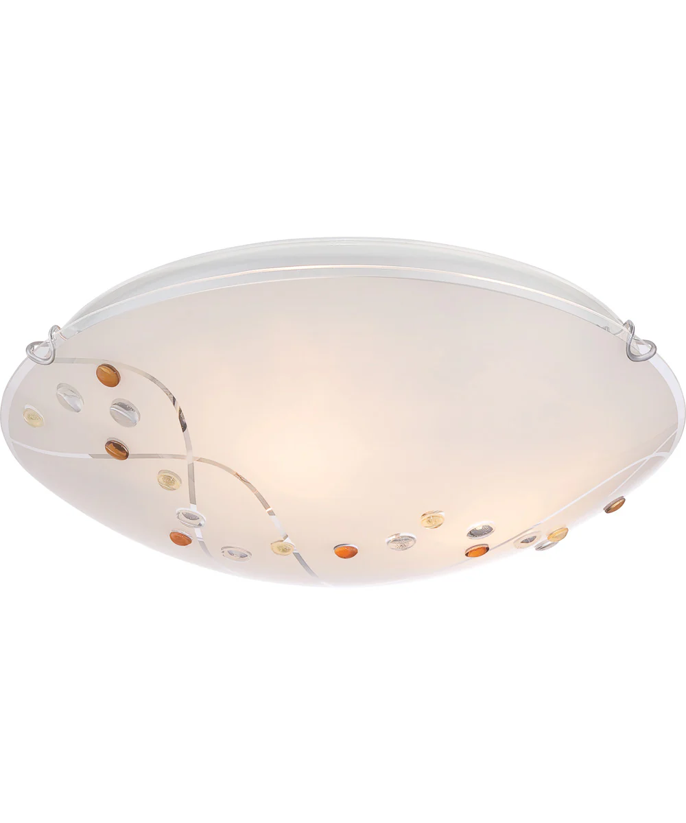 Stellar Large 3-light Flush Mount Polished Chrome