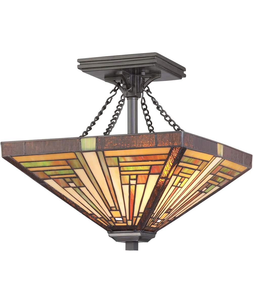 Stephen Small 2-light Semi Flush Mount Vintage Bronze - Image 2