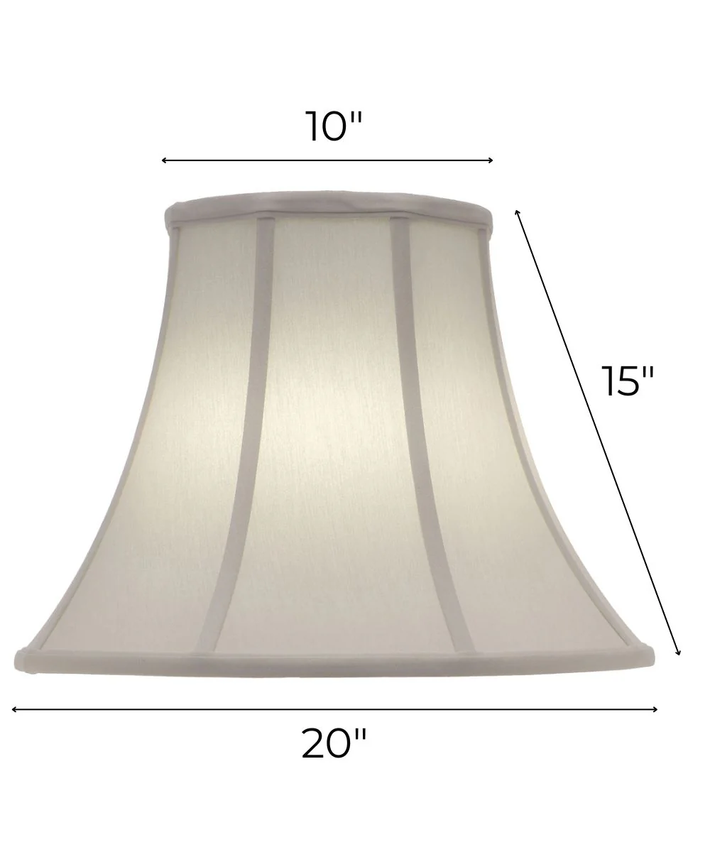 10x20x15 Ivory Shadow Bell Softback Lampshade - Image 3