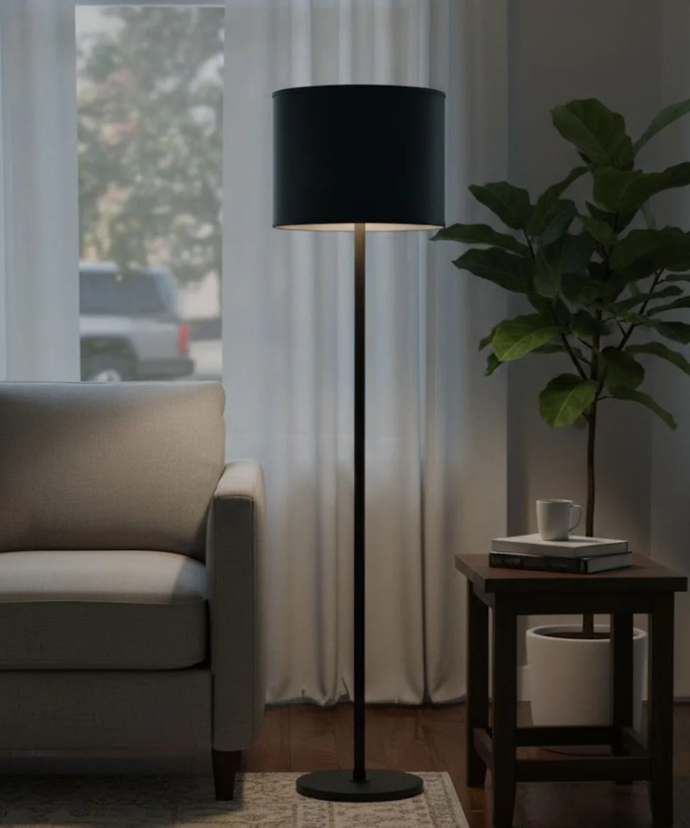 11x11x9 Black Shadow Drum Hardback Lampshade - Image 2