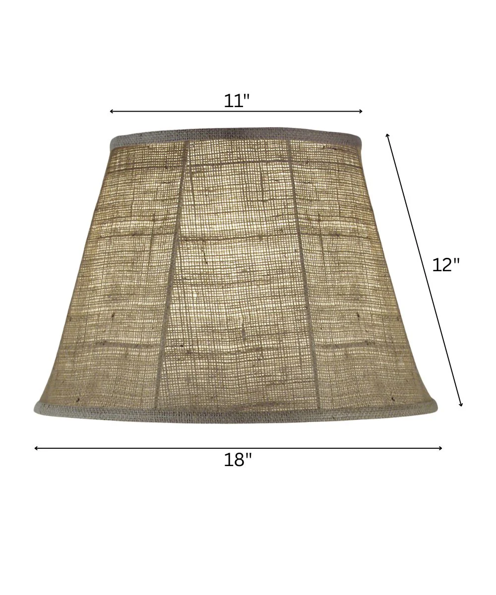 11x18x12 Natural Burlap Empire Softback Lampshade - Image 3