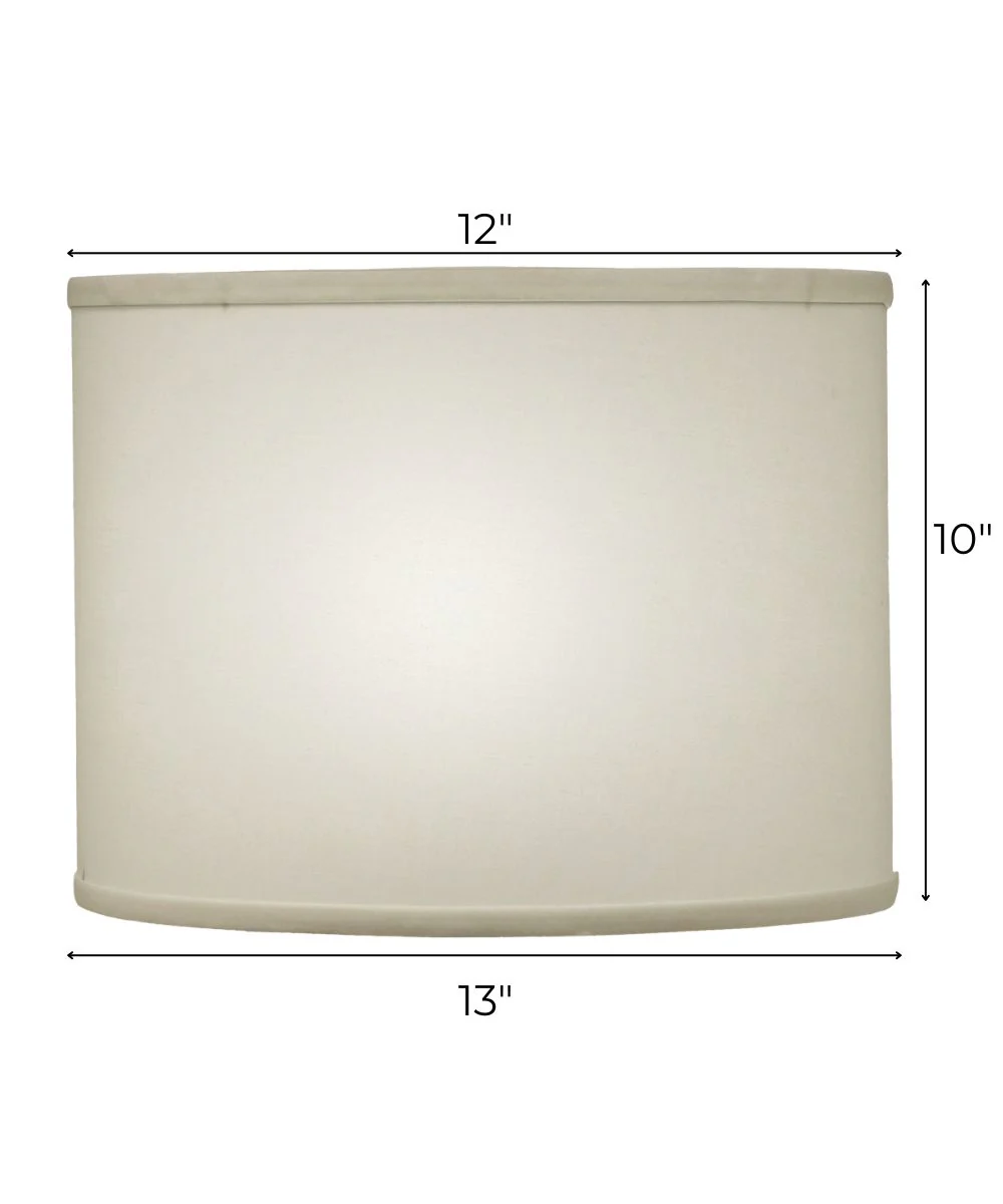 12x13x10 Parchment Butcher Linen Drum Hardback Lampshade - Image 3