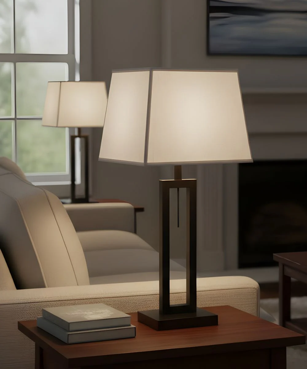 12x15x12 Global White Tapered Square Hardback Lampshade - Image 2
