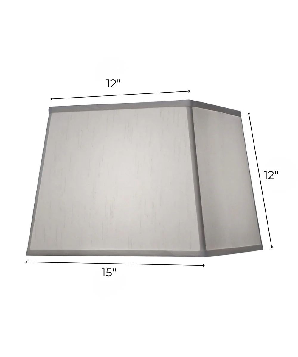12x15x12 Global White Tapered Square Hardback Lampshade - Image 3