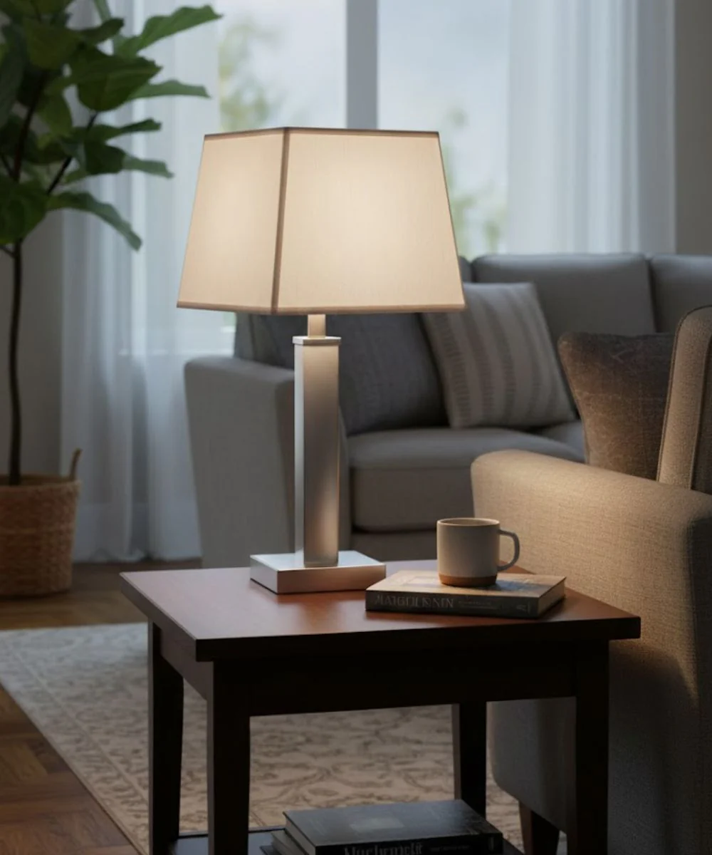 13x17x14 Global White Tapered Square Hardback Lampshade - Image 2