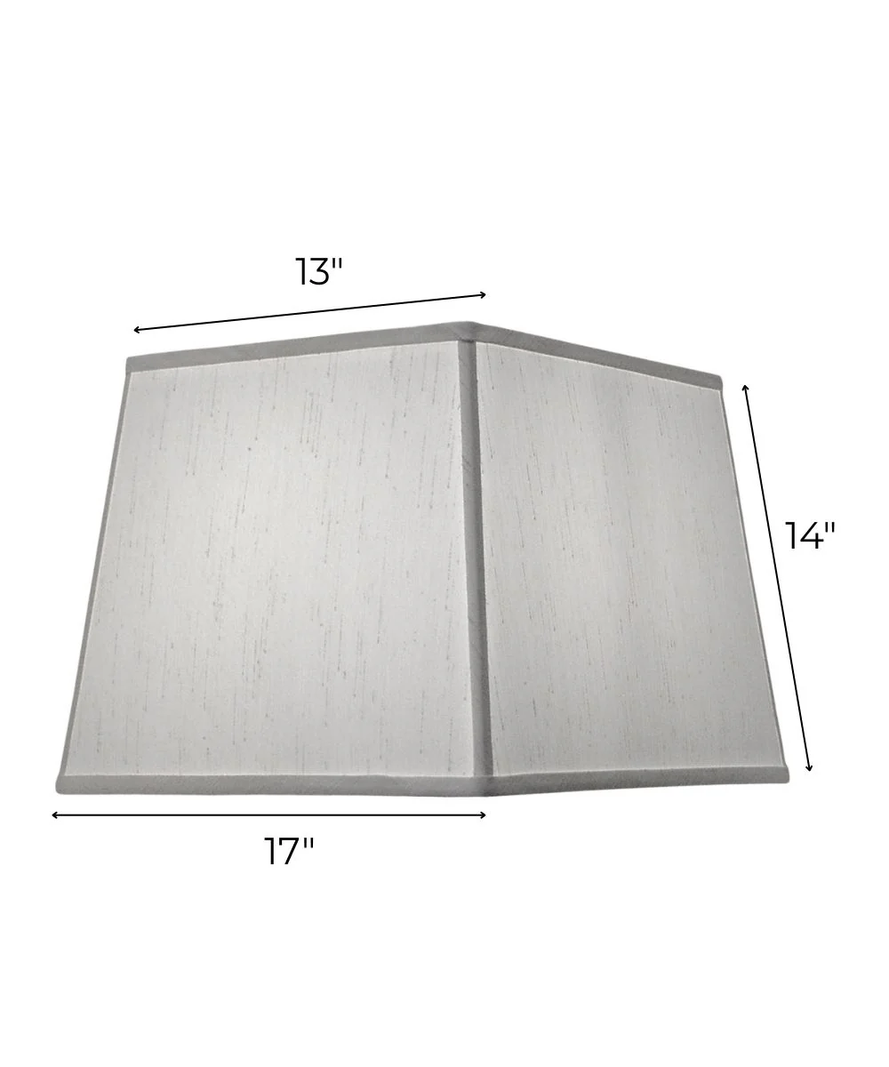 13x17x14 Global White Tapered Square Hardback Lampshade - Image 3
