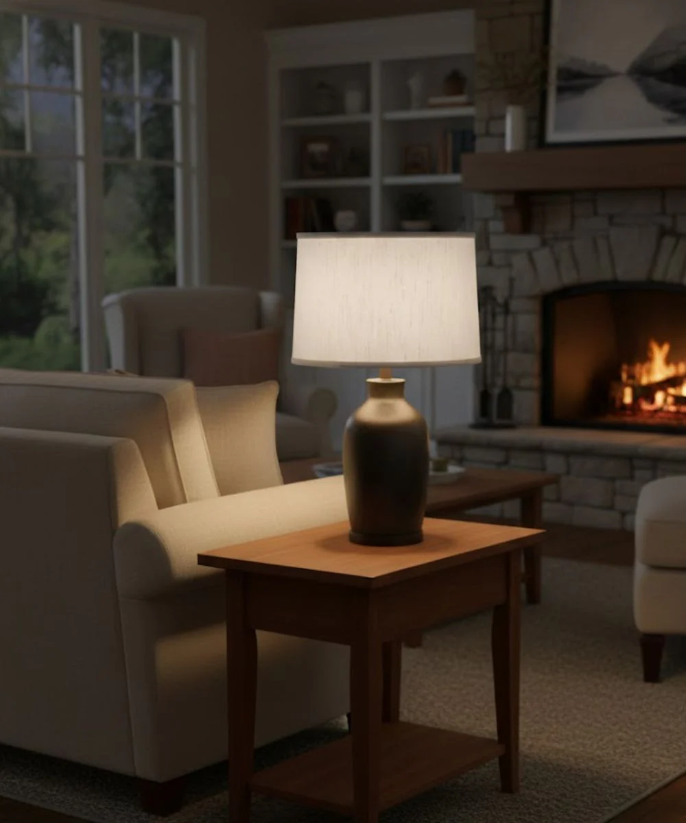 14x15x10 Global White Drum Hardback Lampshade - Image 2