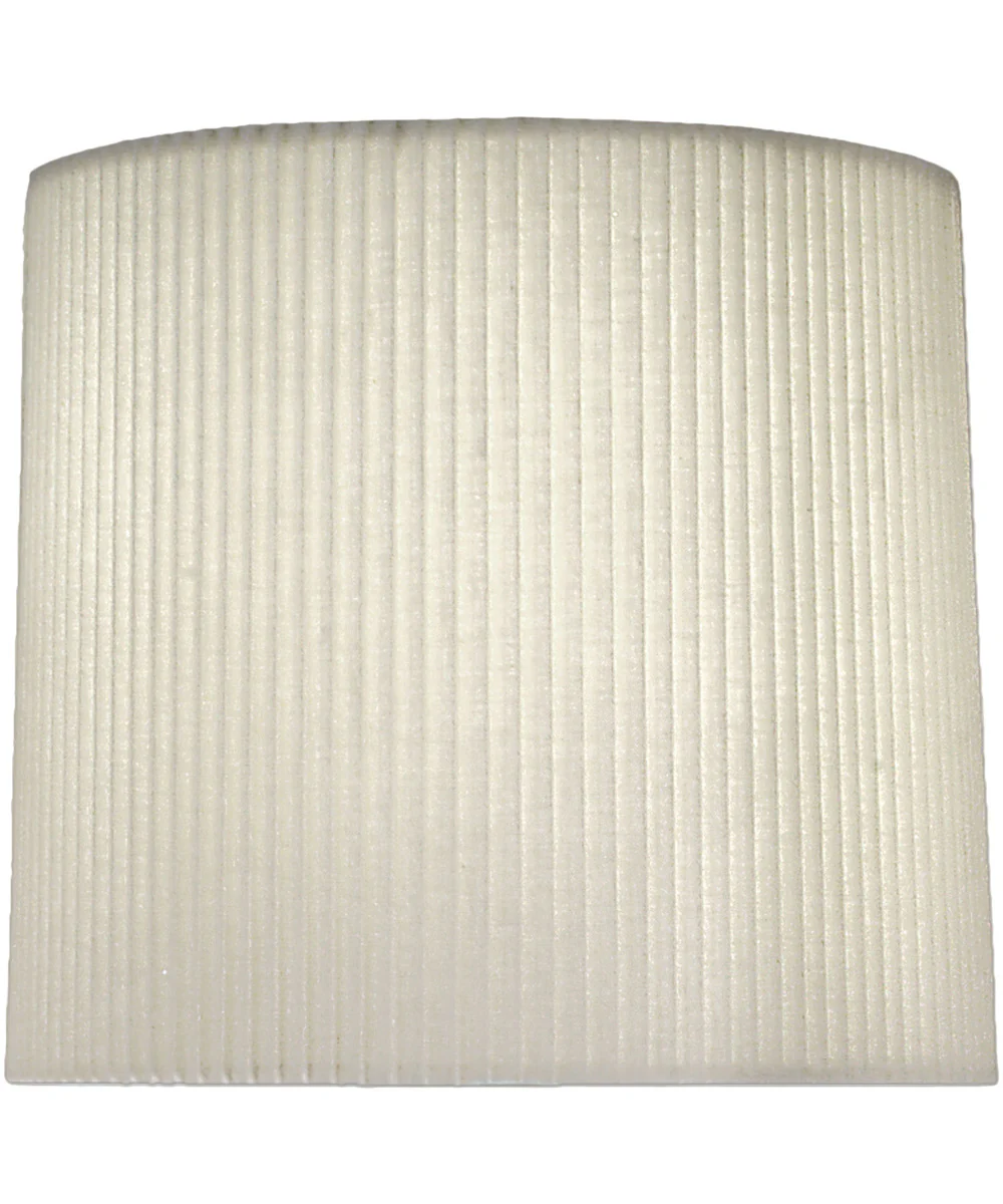 14x15x14 Natural Side Pleat Butcher Linen Deep Drum Hardback Lampshade