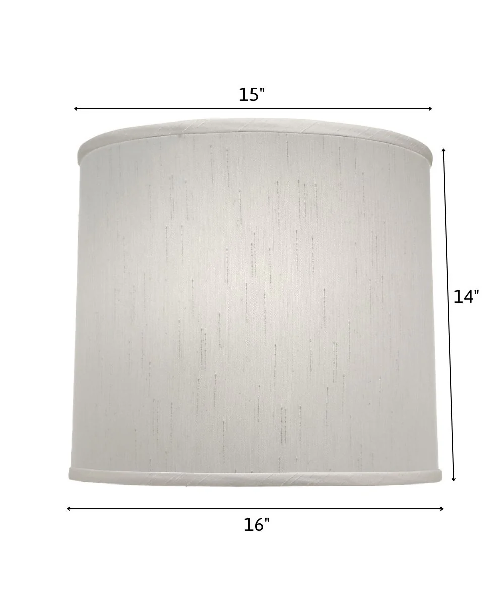 15x16x14 Global White Deep Drum Hardback Lampshade - Image 3