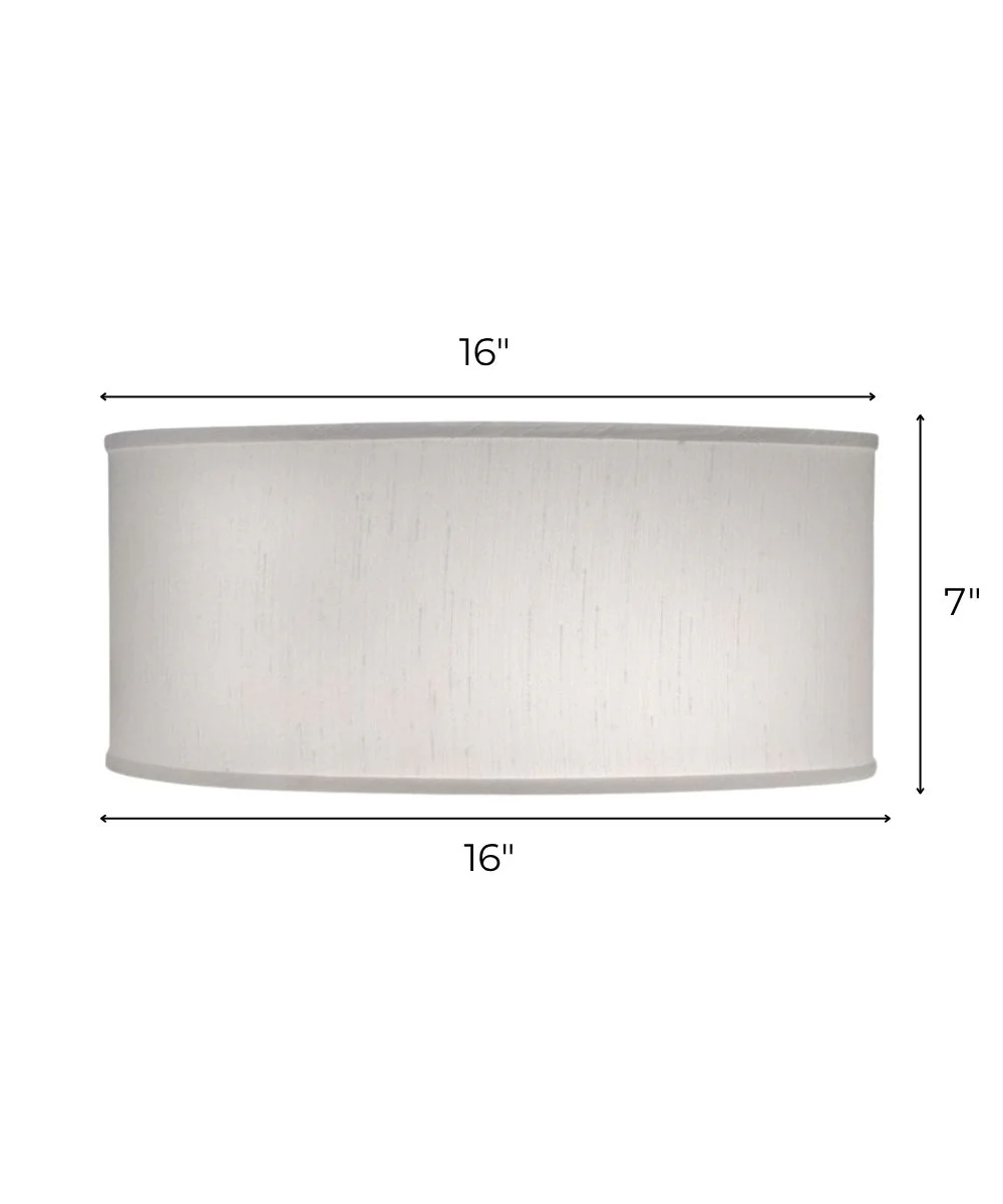 16x16x7 Global White Shallow Drum Hardback Lampshade - Image 3