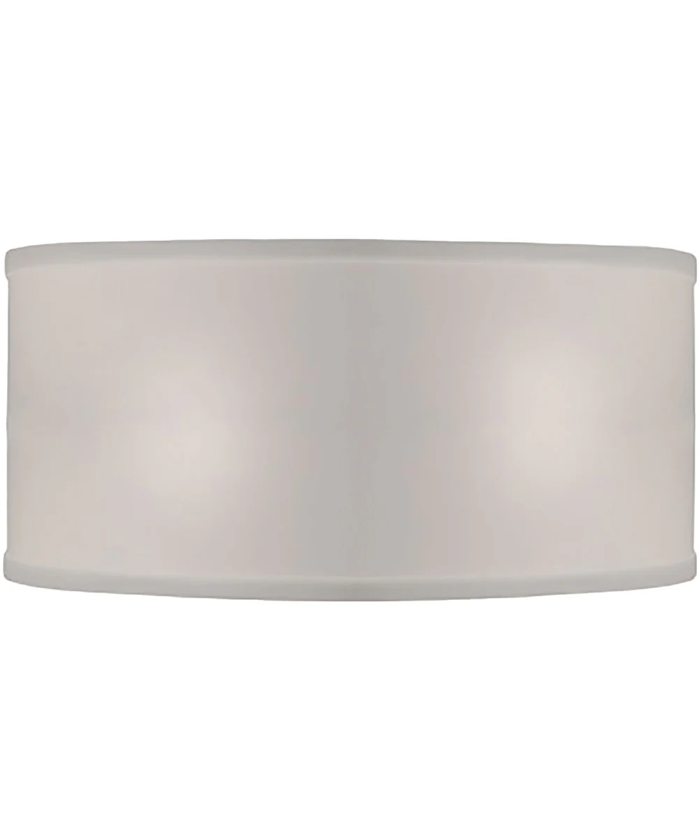 16x16x7 White Camelot Shallow Drum Hardback Lampshade