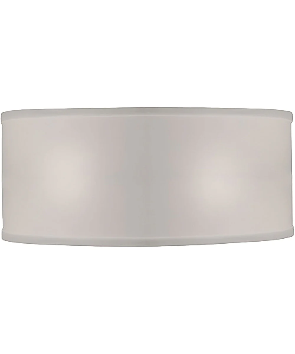 18x18x8 White Camelot Shallow Drum Hardback Lampshade