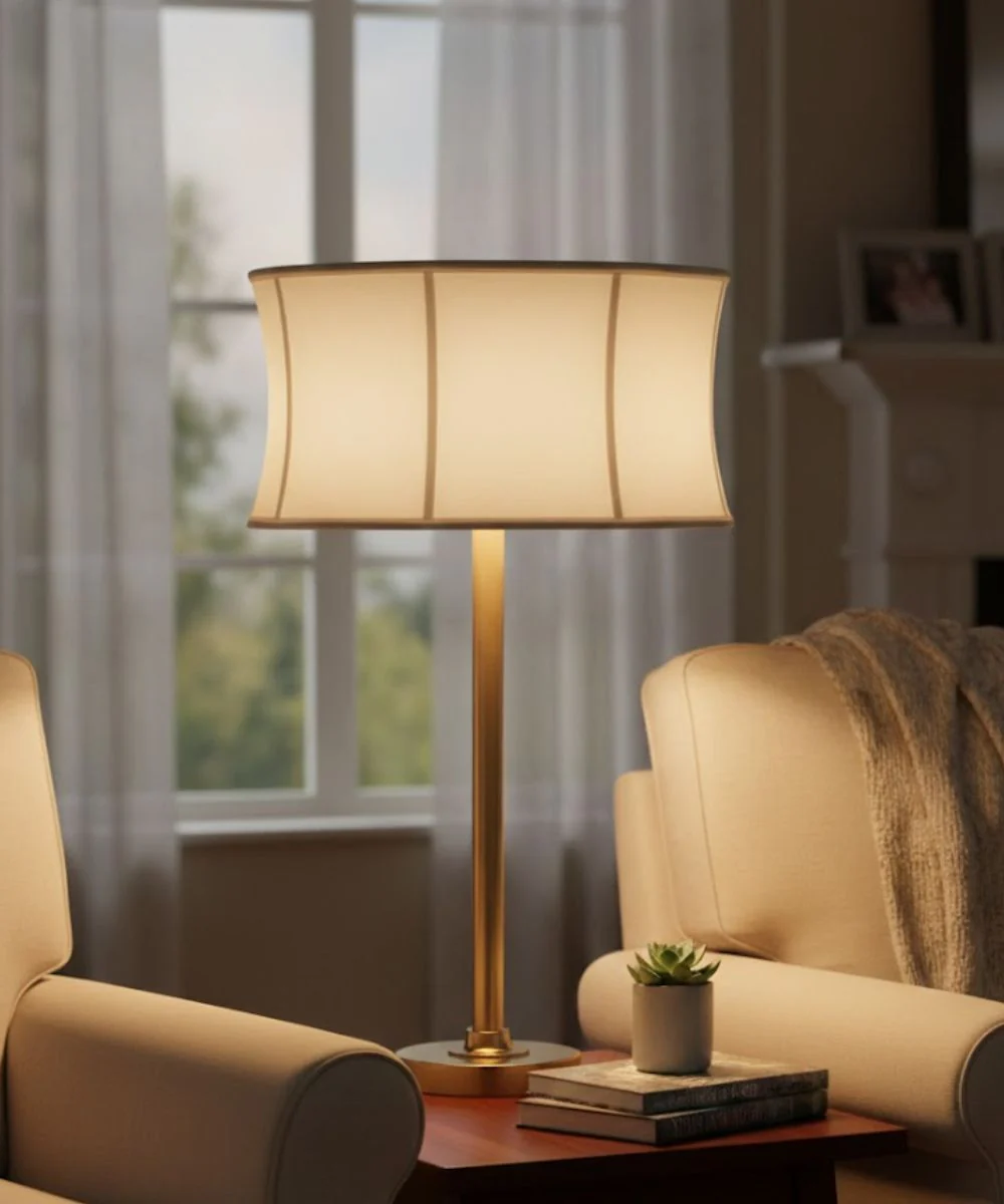 20x20x11 Off White Camelot Modified Drum Softback Lampshade - Image 2