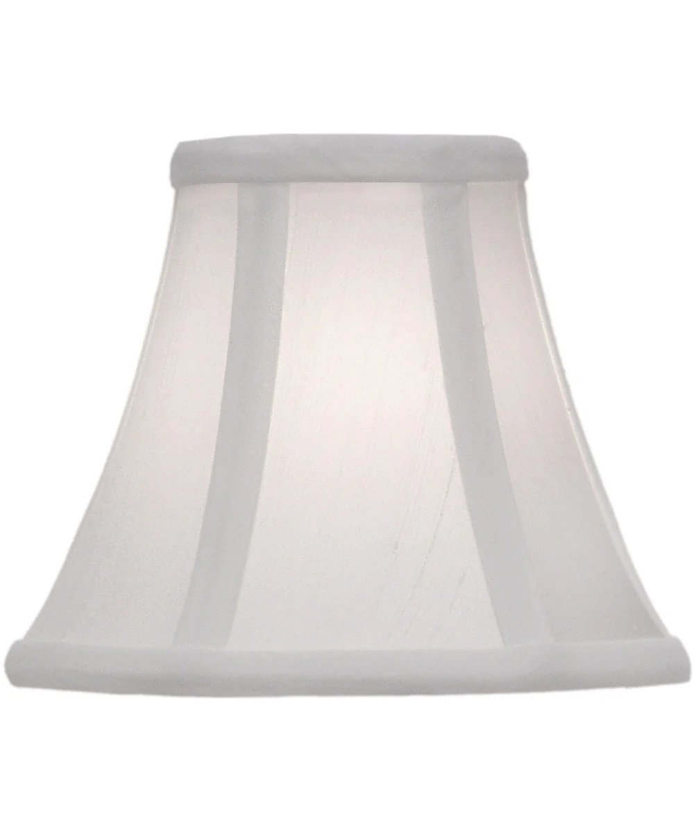 3x6x5 Off White Silk Shantung Mini Bell Candelabra Softback Lampshade