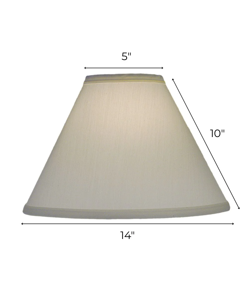 5x14x10 Ivory Shadow Empire Hardback Lampshade - Image 3