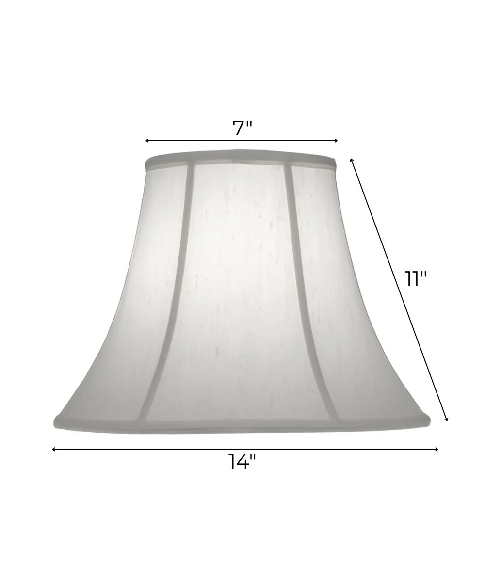 7x14x11 Pearl Supreme Satin Bell Softback Lampshade - Image 3