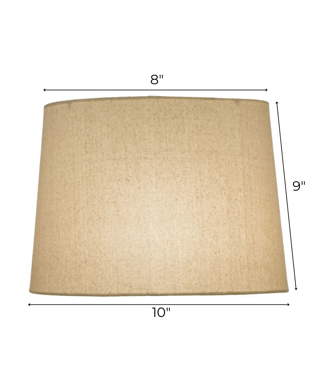 8x10x9 Natural Bombay Tapered Drum Hardback Lampshade - Image 3
