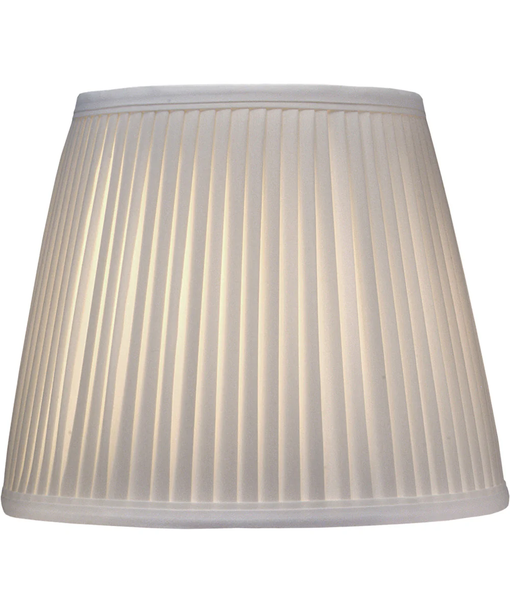 8x12x10 Off White Side Pleat Camelot Empire Softback Lampshade