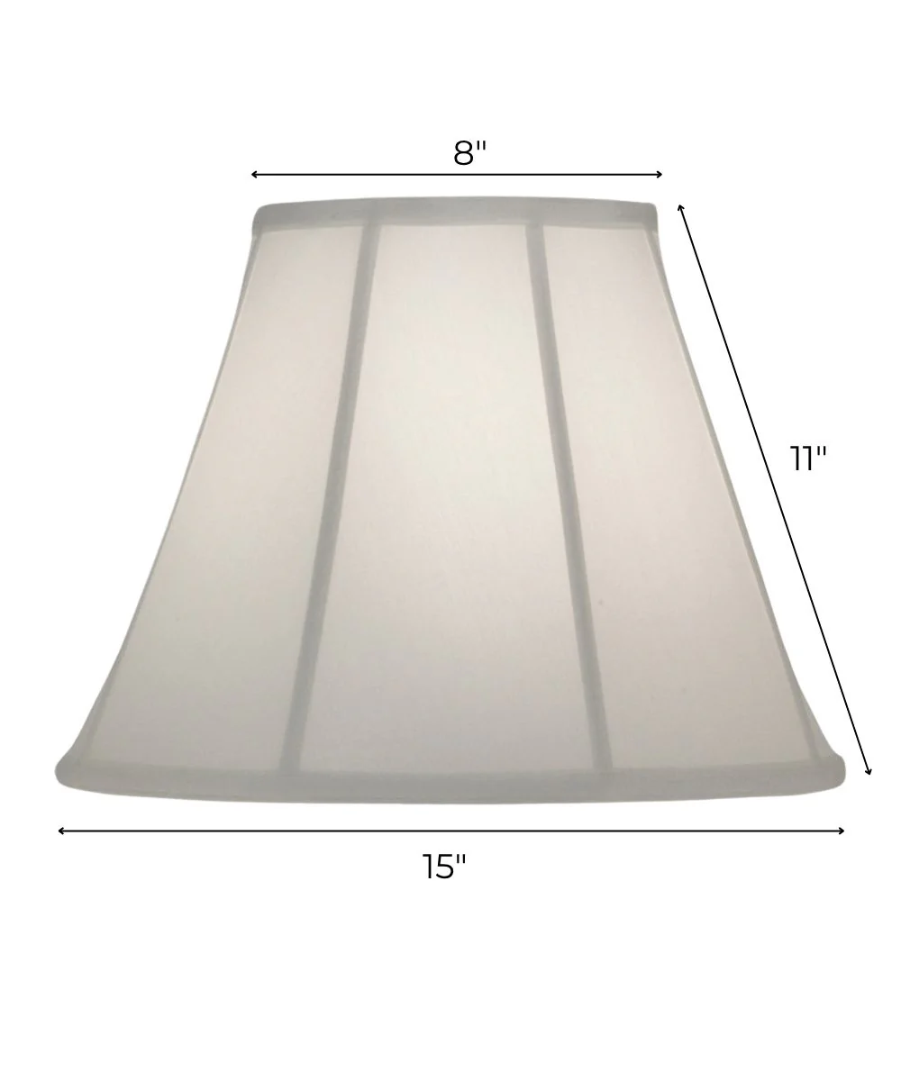 8x15x11 Oyster Silksheen Empire Softback Lampshade - Image 3