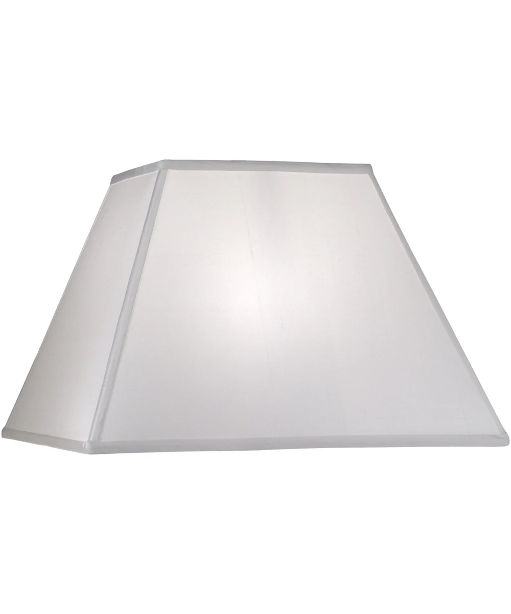 8x16x11 Off White Silk Shantung Tapered Square Hardback Lampshade