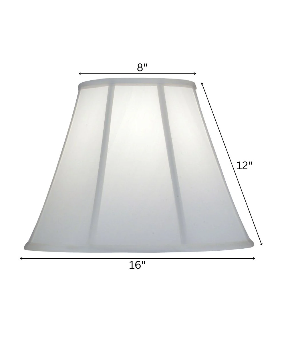 8x16x12 Off White Silk Shantung Empire Softback Lampshade - Image 3