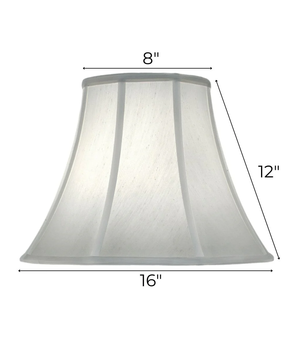 8x16x12 Pearl Supreme Satin Bell Softback Lampshade - Image 3