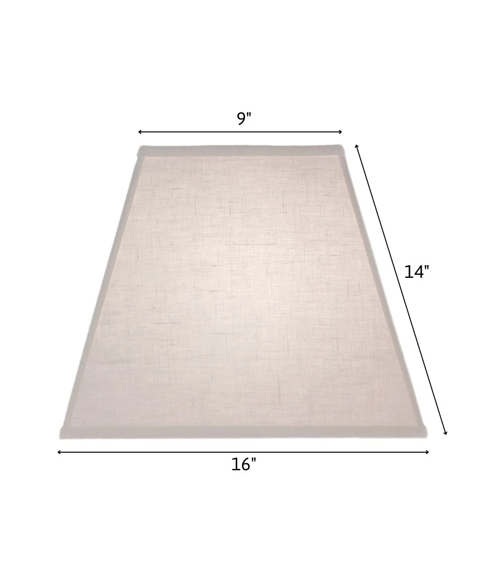 9x16x14 Cream Aberdeen Tapered Square Hardback Lampshade - Image 3