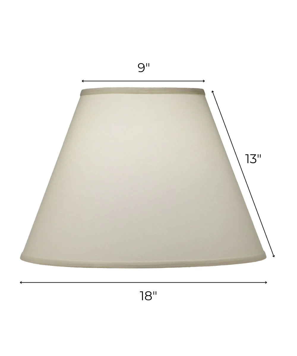 9x18x13 Parchment Butcher Linen Empire Hardback Lampshade - Image 3