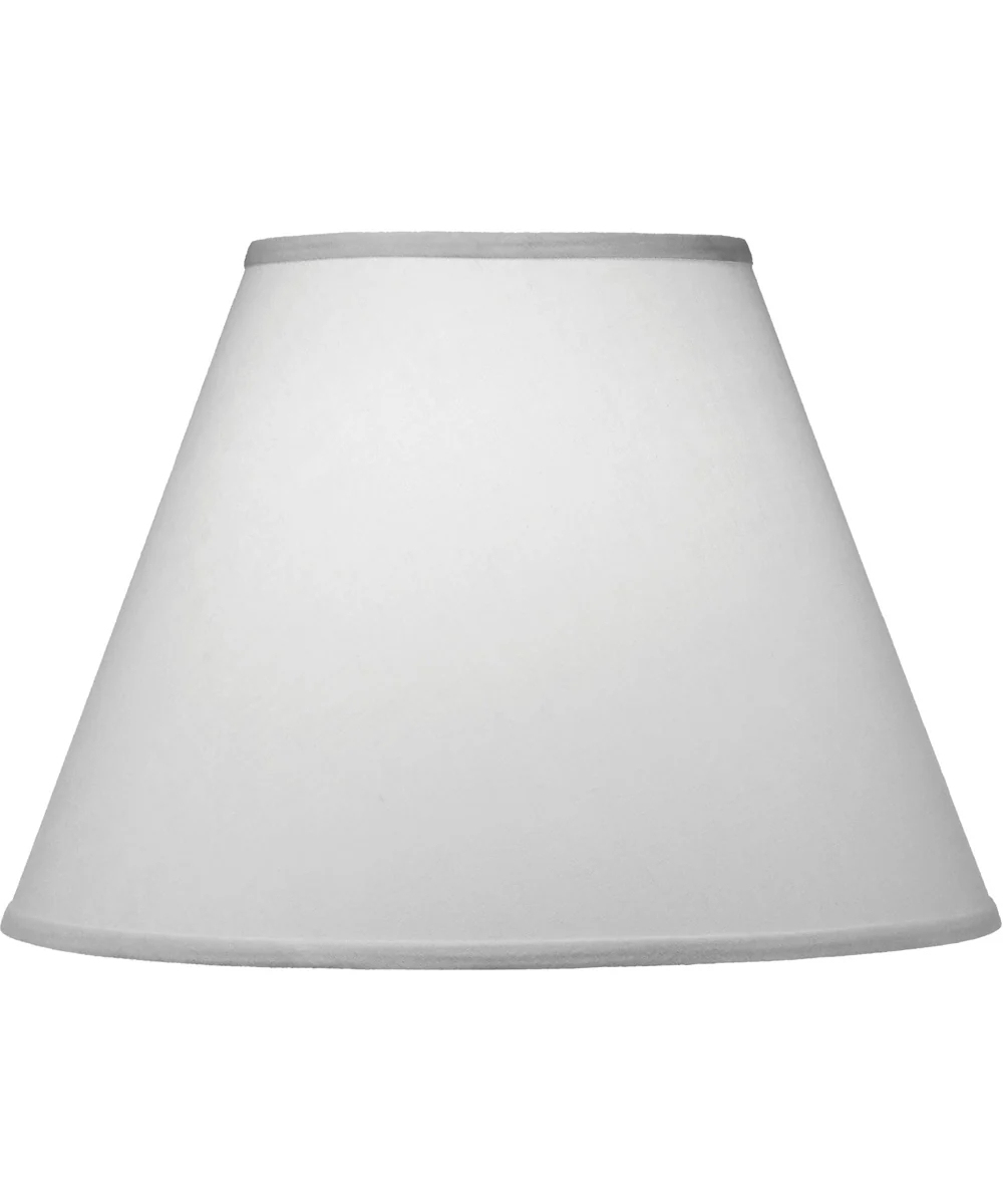 9x18x13 White Butcher Linen Empire Hardback Lampshade
