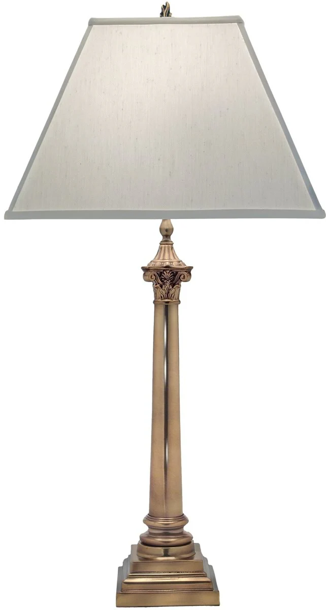 33"h Genuine Stiffel 3-Way Table Lamp Aged Brass - Image 2