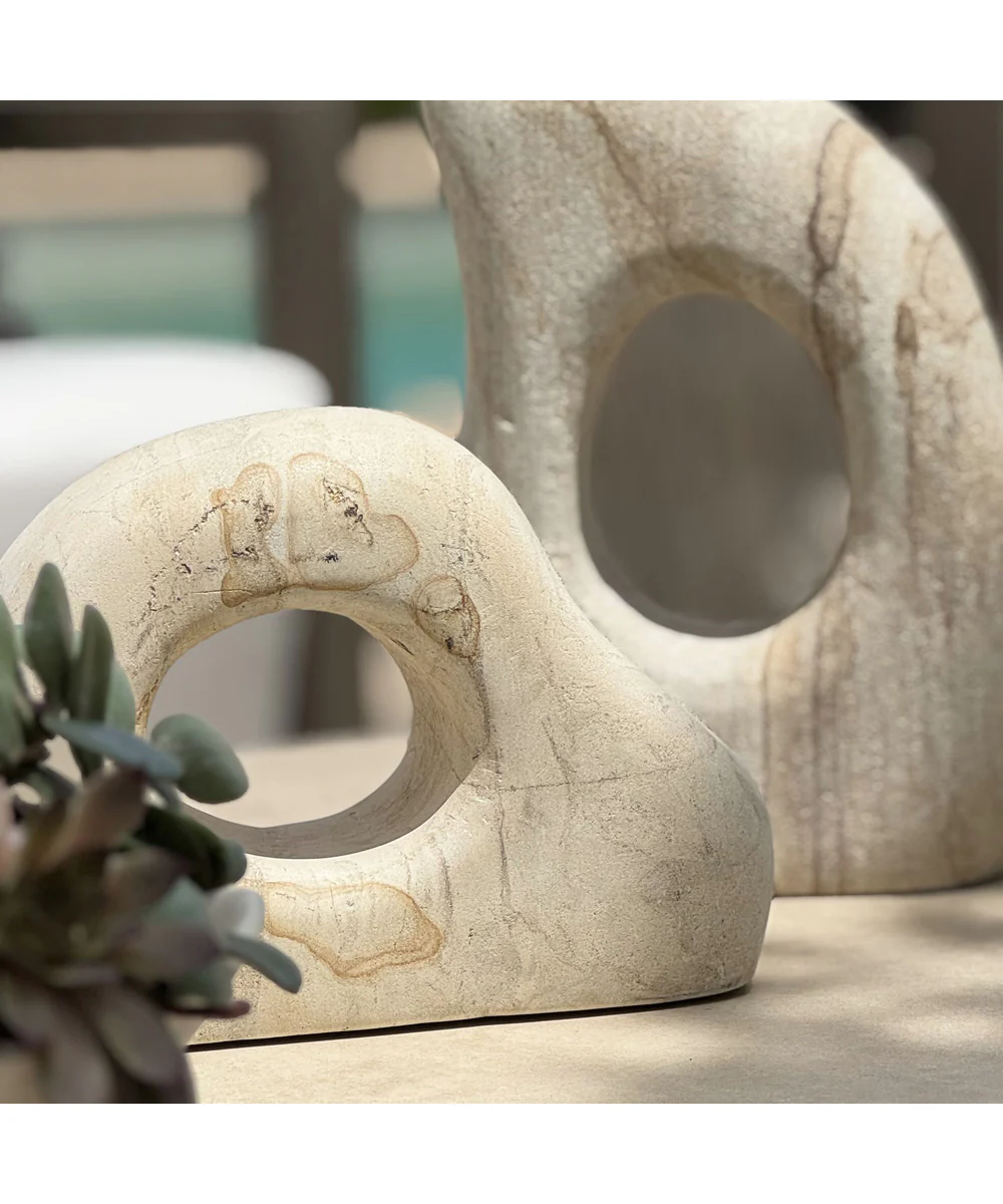 Stone Flow Outdoor Sculptures Set of 2 - Image 6