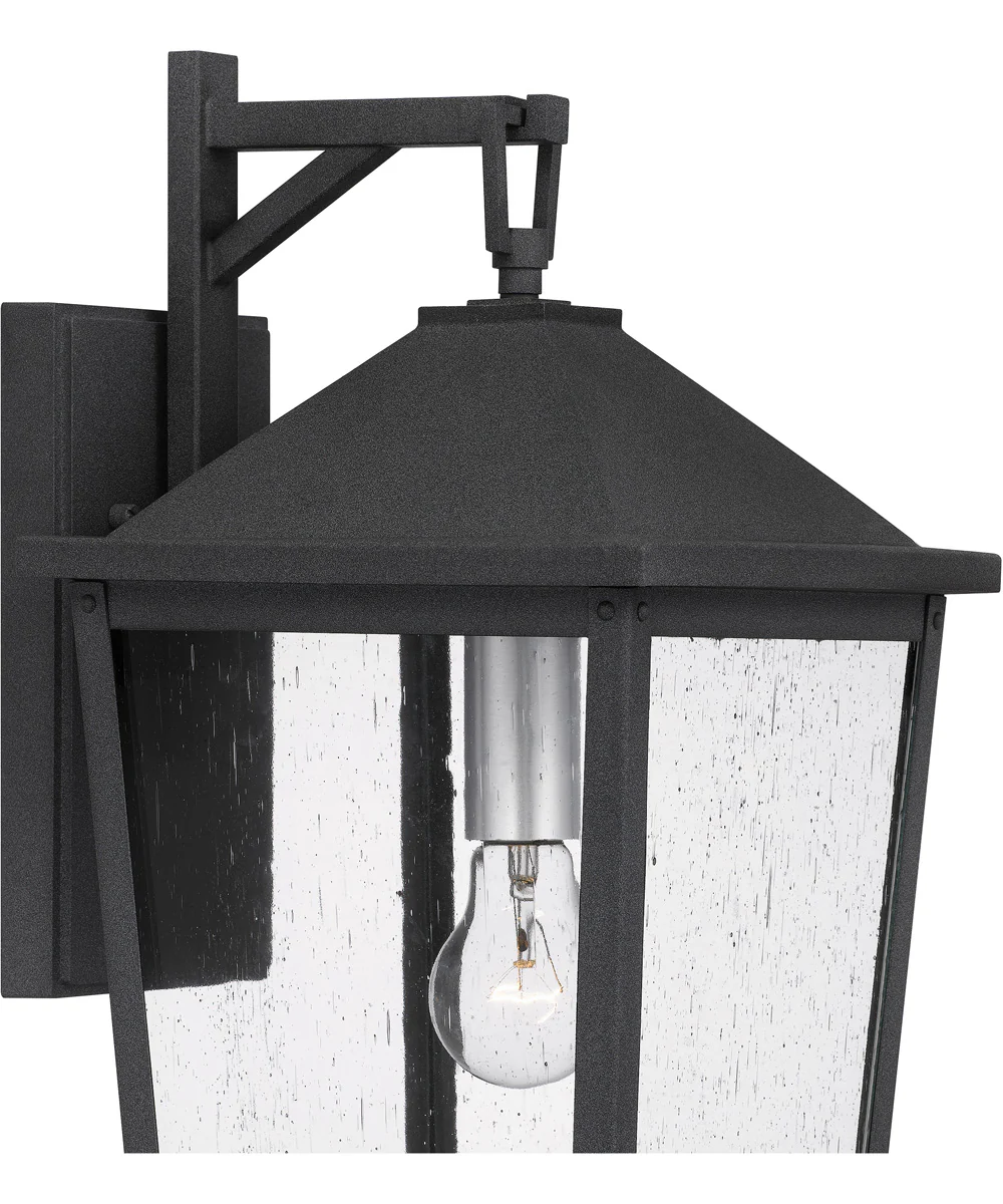Stoneleigh Large 1-light Outdoor Wall Light Coastal Armour Aluminum Mottled Black - Image 6