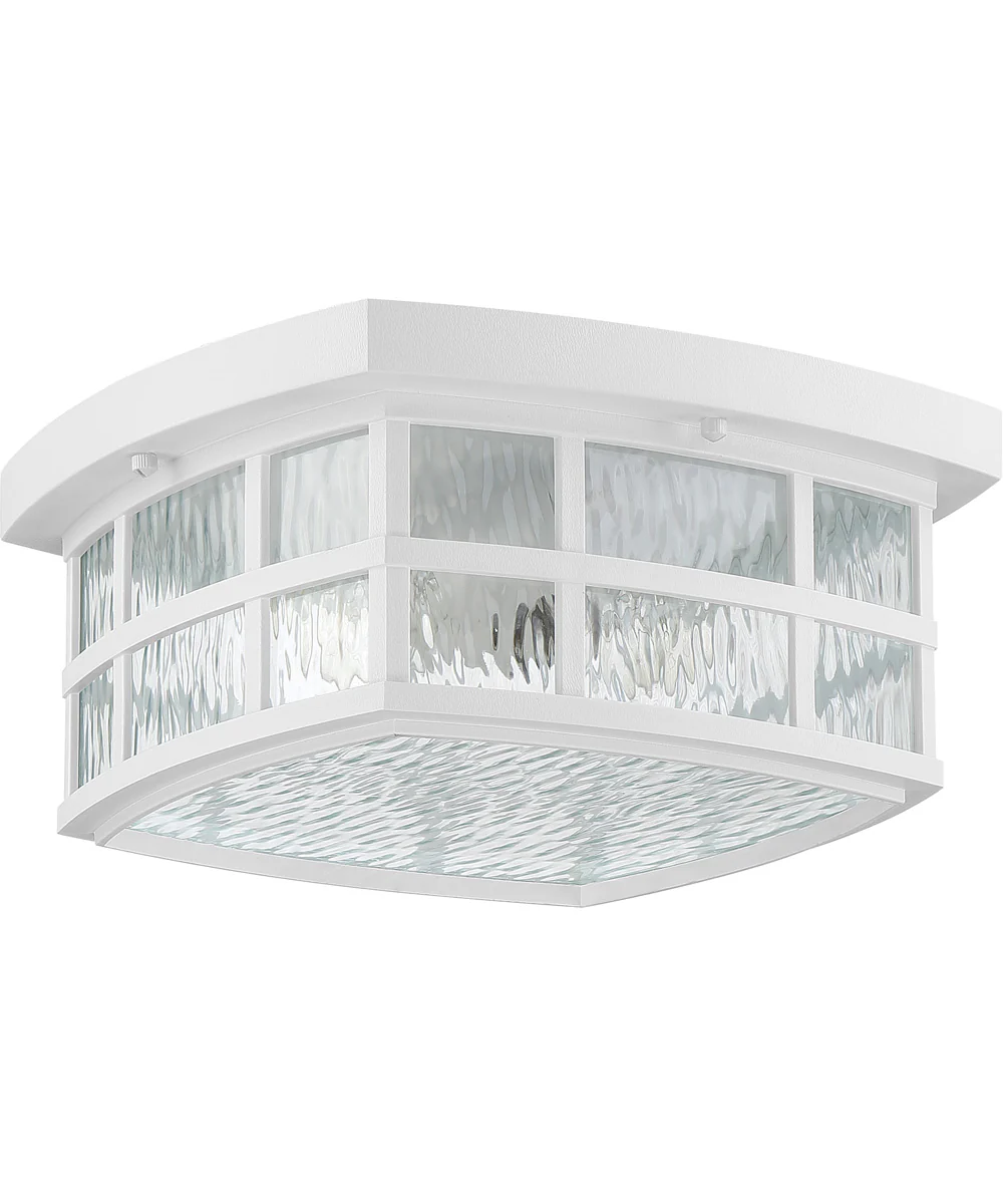 Stonington Medium 2-light Outdoor Ceiling Light  Coastal Armour White Lustre - Image 3