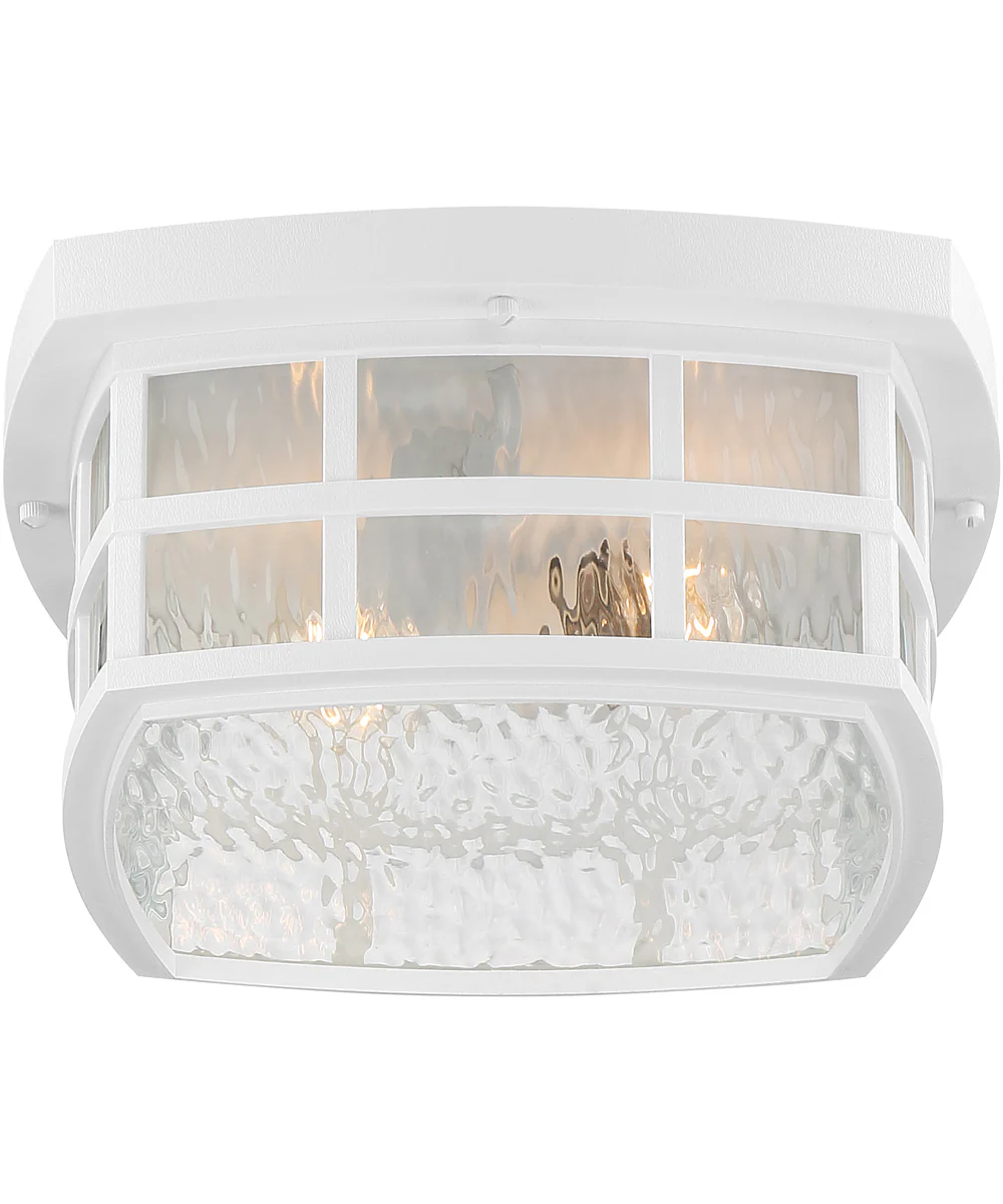 Stonington Medium 2-light Outdoor Ceiling Light  Coastal Armour White Lustre - Image 5
