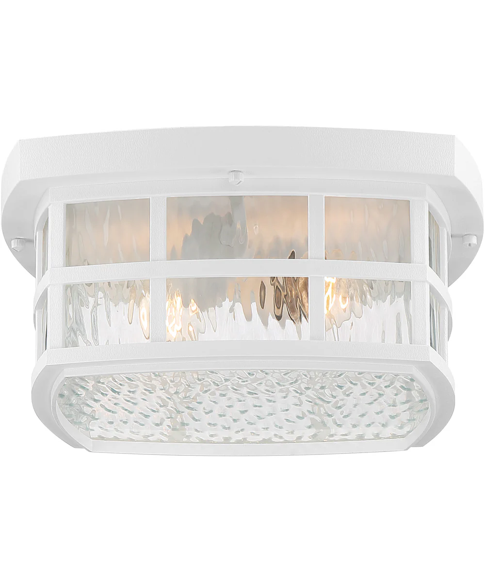 Stonington Medium 2-light Outdoor Ceiling Light  Coastal Armour White Lustre - Image 6
