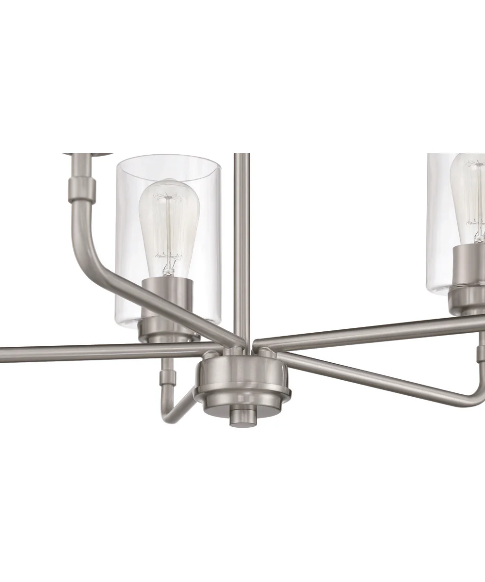 Stowe 5-Light Chandelier Brushed Polished Nickel - Image 5