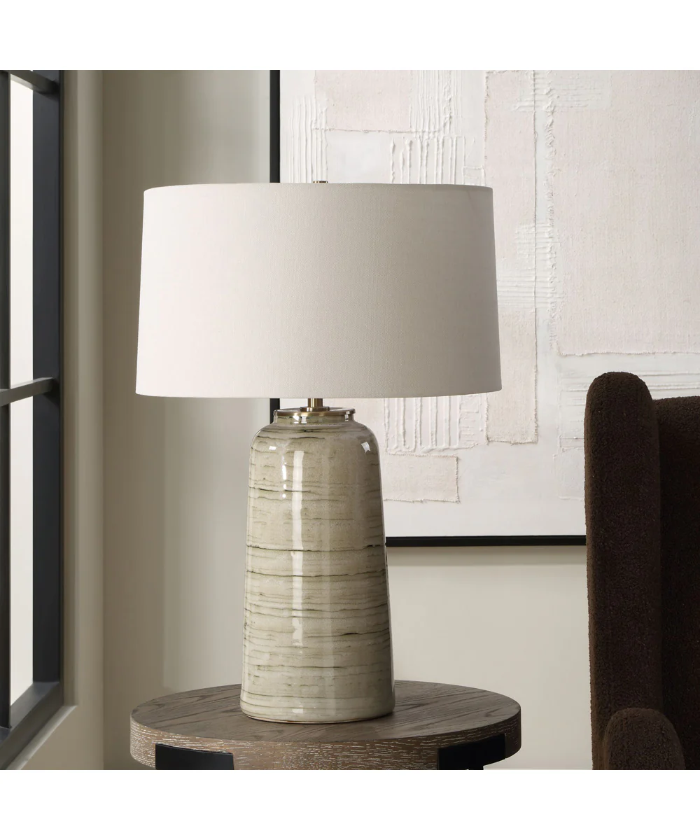 Strata Tan Glaze Table Lamp - Image 3