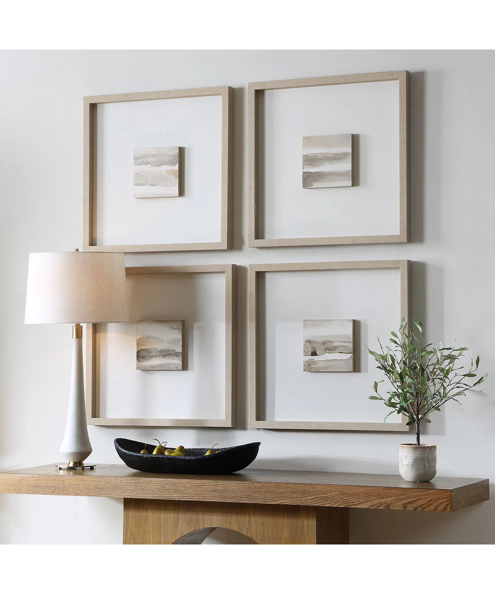 Studying Sepia Hand Painted Canvases Set of 4 - Image 3
