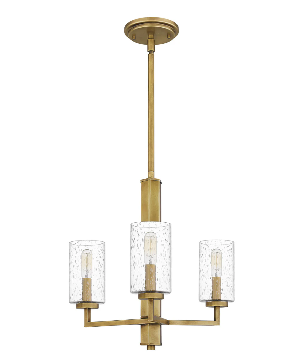 Sunburst 3-light Chandelier Weathered Brass - Image 3
