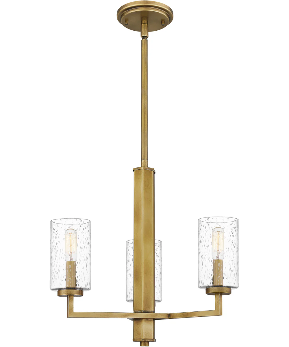Sunburst 3-light Chandelier Weathered Brass - Image 4