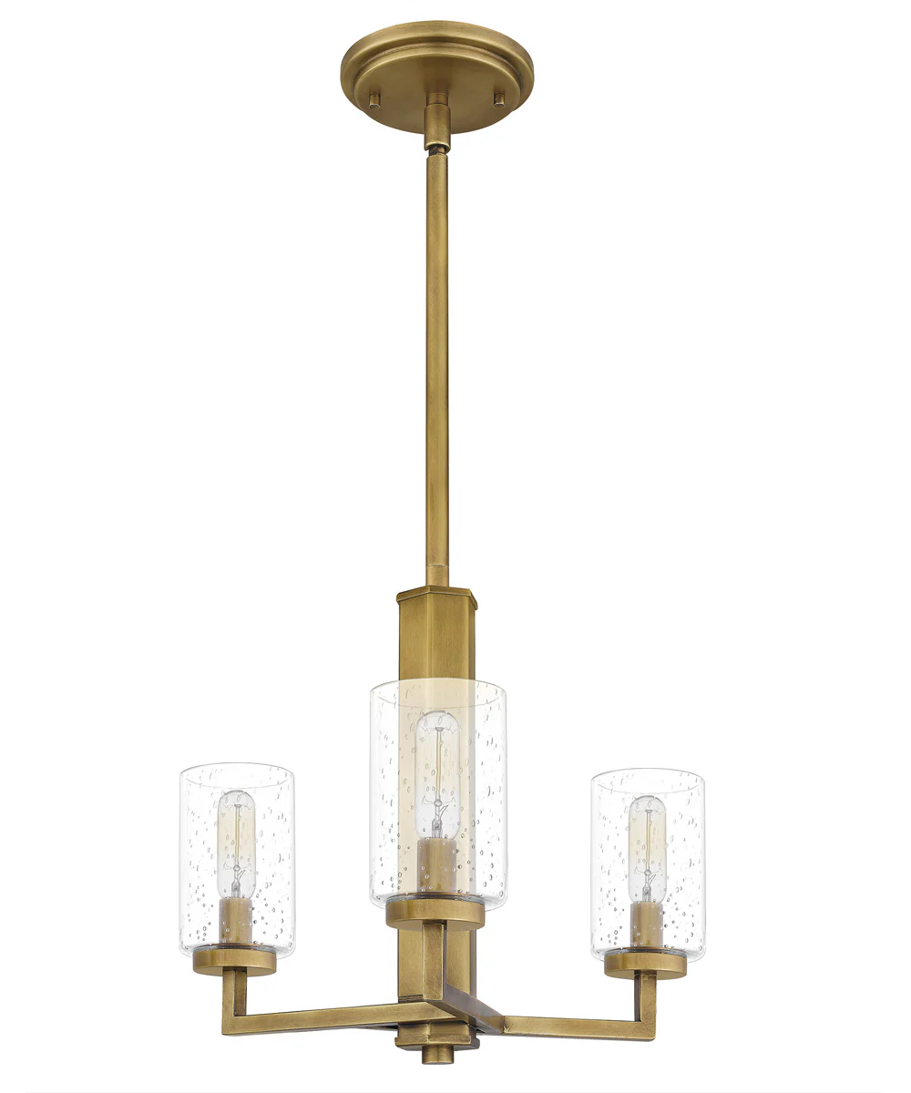 Sunburst 3-light Pendant Weathered Brass - Image 3