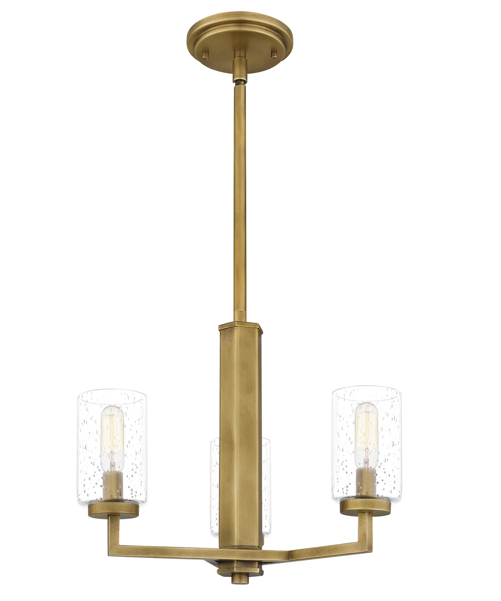 Sunburst 3-light Pendant Weathered Brass - Image 4