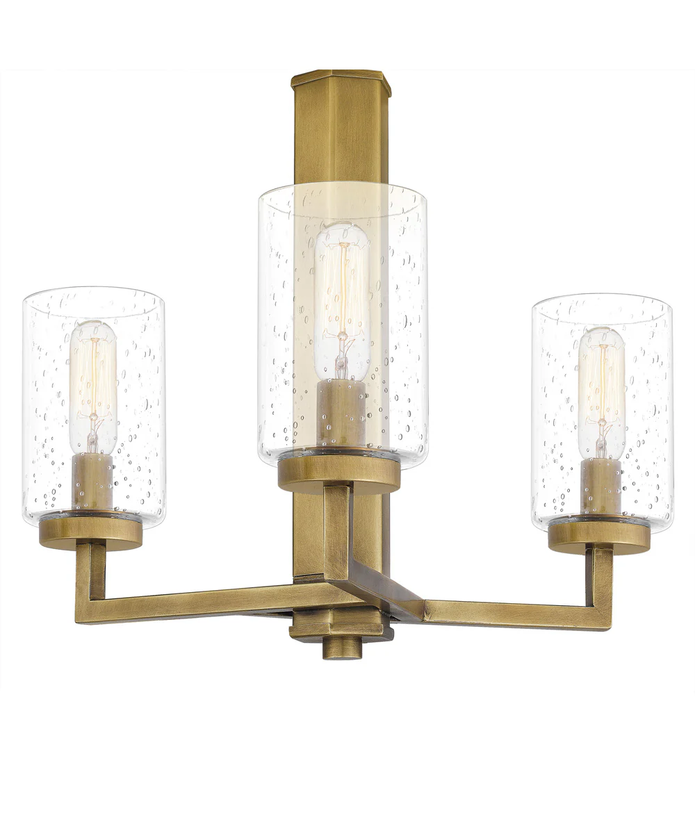 Sunburst 3-light Pendant Weathered Brass - Image 6