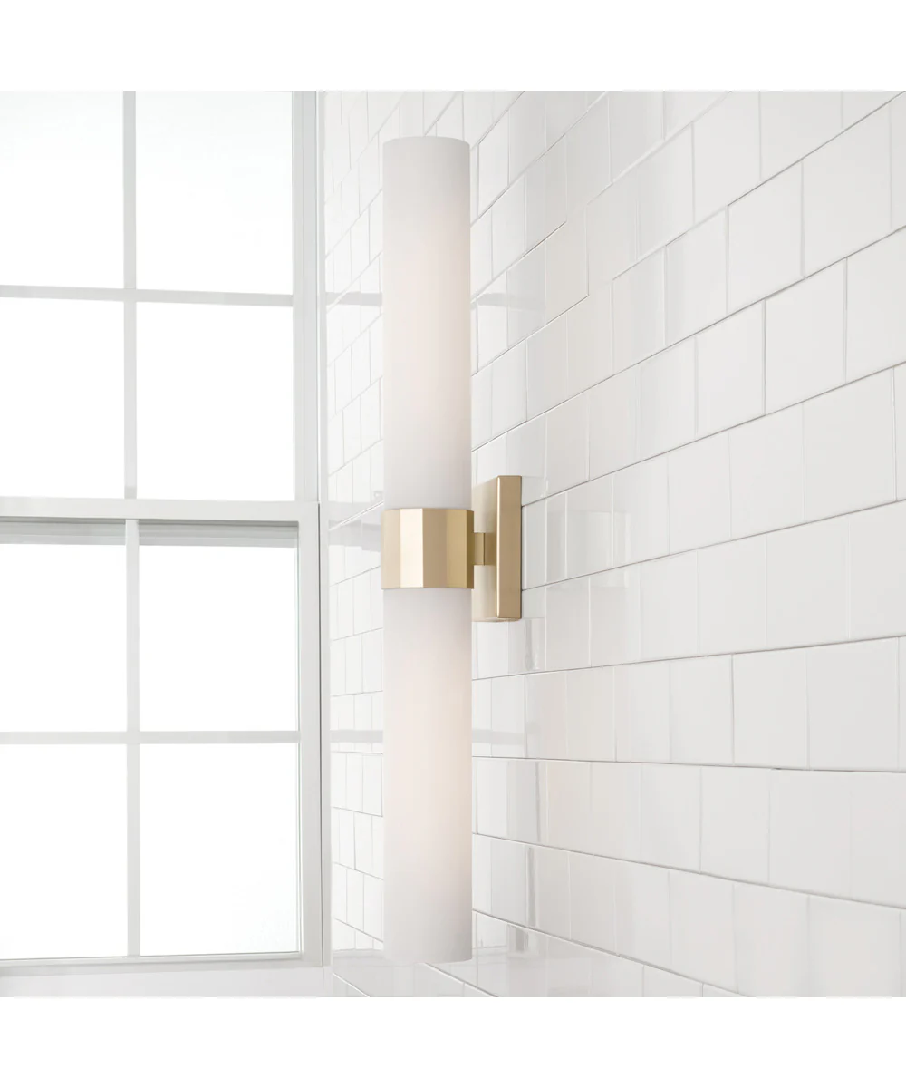 Sutton 2-Light Dual-Mount Sconce/Vanity Mount In Soft Gold - Image 3