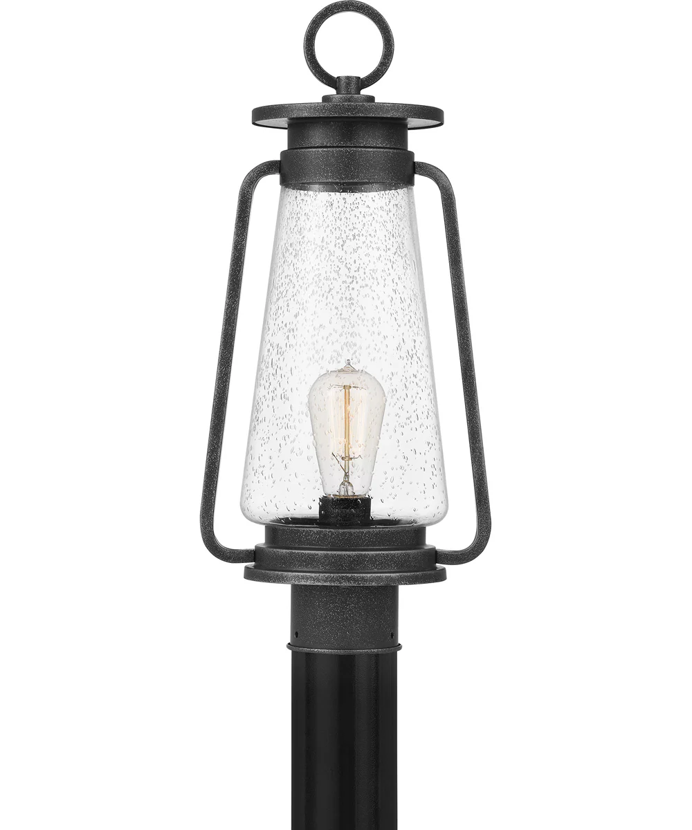 Sutton Large 1-light Outdoor Post Light Speckled Black - Image 4