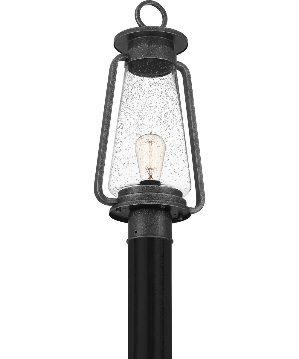 Sutton Large 1-light Outdoor Post Light Speckled Black - Image 6