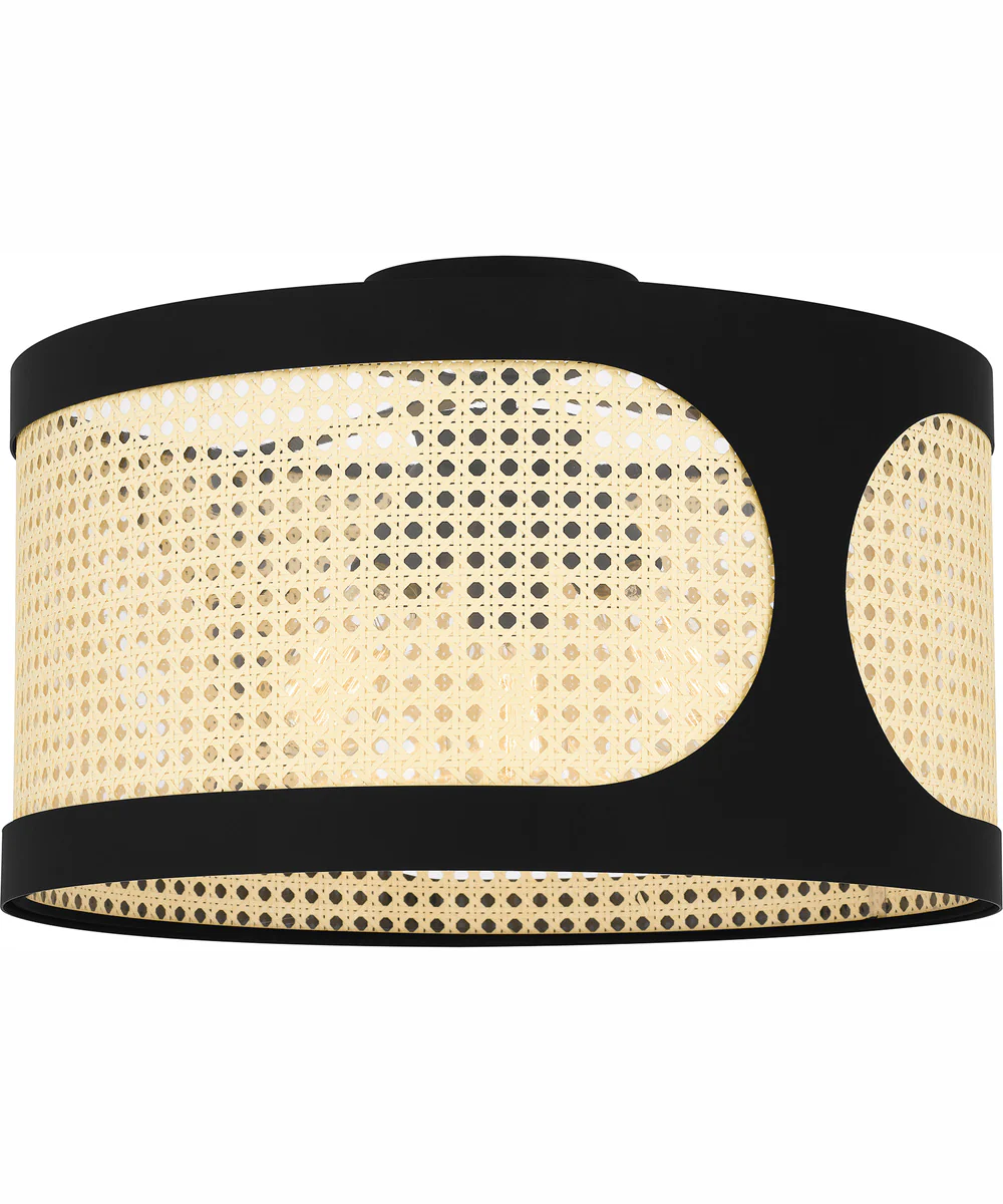 Syrah Large 3-light Semi Flush Mount Matte Black