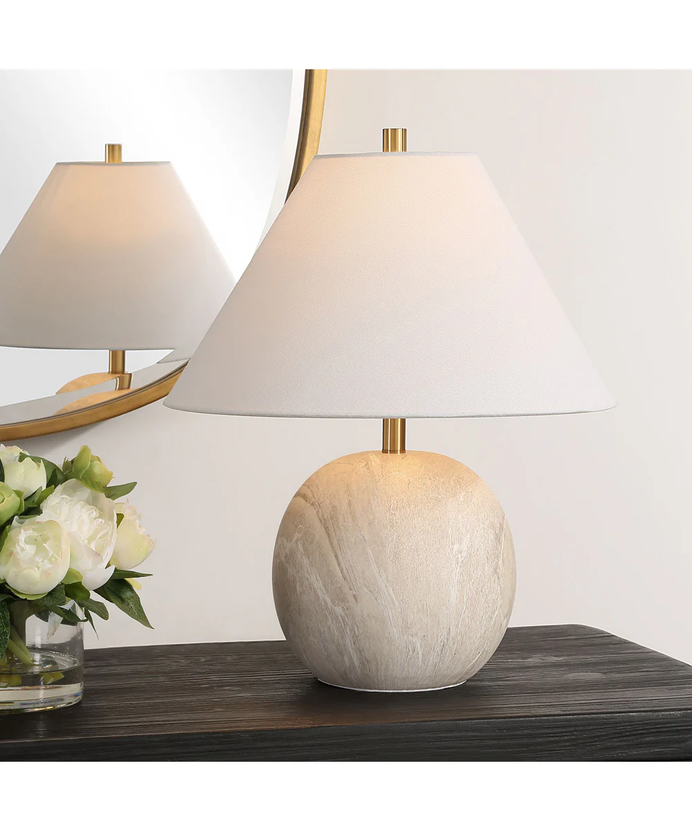 Table Lamp Ceramic with Watermarbling and Soft Gold Accents - Image 2